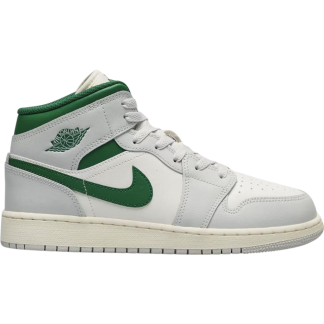 Air Jordan 1 Mid White Pure Platinum Pine Green (GS) DQ8423-142